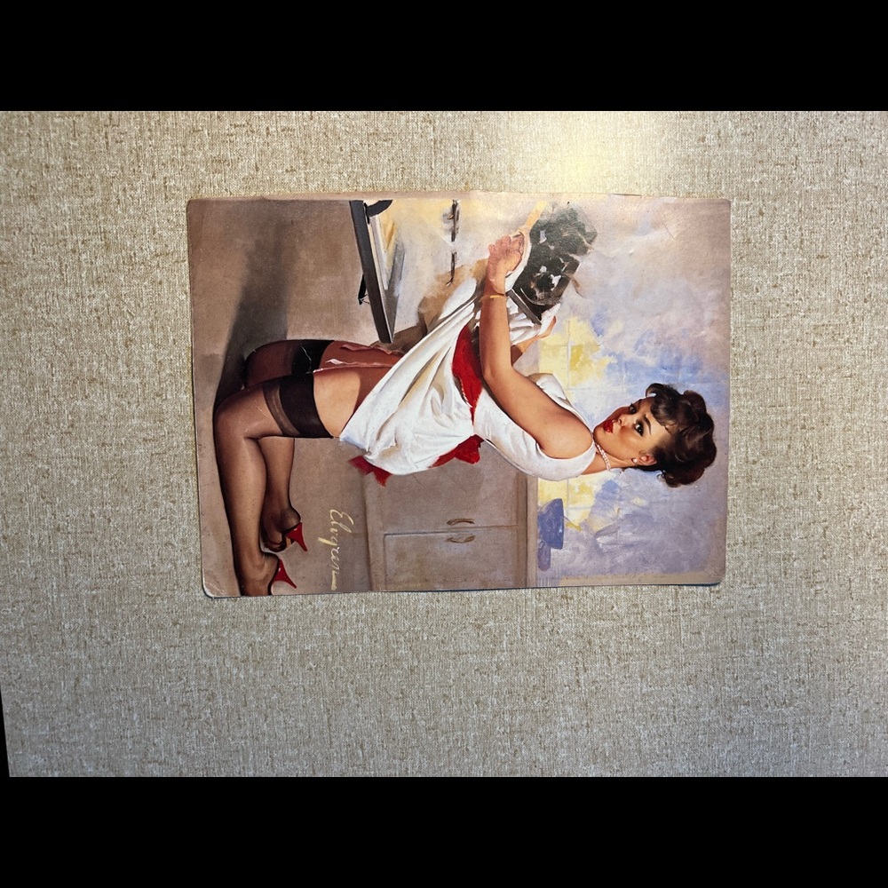 Vintage two sided pin up. Approx 8x10